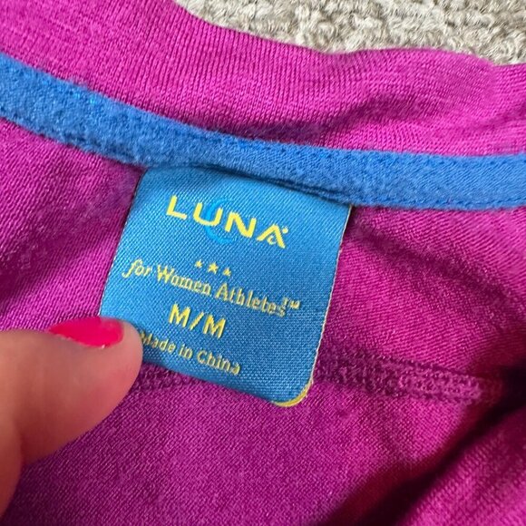 Luna 100% Merino Wool Skiing Ski Baselayer Top Fuchsia Pink Women's Size Medium - Picture 2 of 8